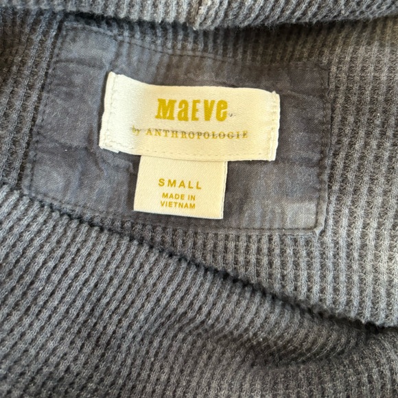 Anthropologie Maeve Gray Tie Dye Waffle Knit Cowl Neck Pullover Sweater Size S - Picture 7 of 10